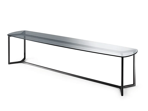 Rechteckiger Couchtisch aus Glas und Edelstahl Gallotti&Radice RAJ 6 Fabrik Gallotti & Radice aus Italien. Foto №2