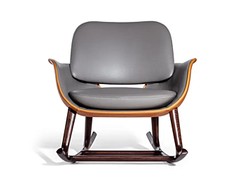 Schaukelstuhl mit Armlehnen aus Stoff POLTRONA FRAU MARTHA