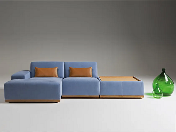 Modularer Ledersofa mit Chaiselongue Egoitaliano Kongens Fabrik Egoitaliano aus Italien. Foto №1