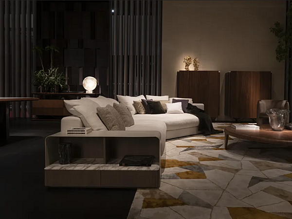 Modularer Ledersofa mit Chaiselongue GIORGETTI Skyline Fabrik GIORGETTI aus Italien. Foto №4