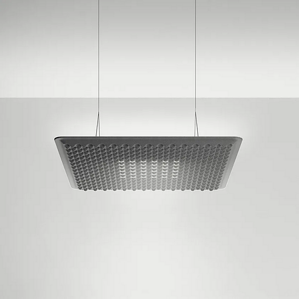 Hängende Akustikpaneel Pendelleuchte aus Stoff Artemide Eggboard Matrix 800x800 Fabrik Artemide aus Italien. Foto №12