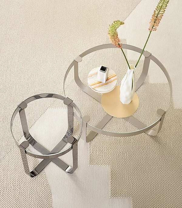 Runder Couchtisch aus Glas und Eisen Ring SABA Fabrik SABA aus Italien. Foto №3