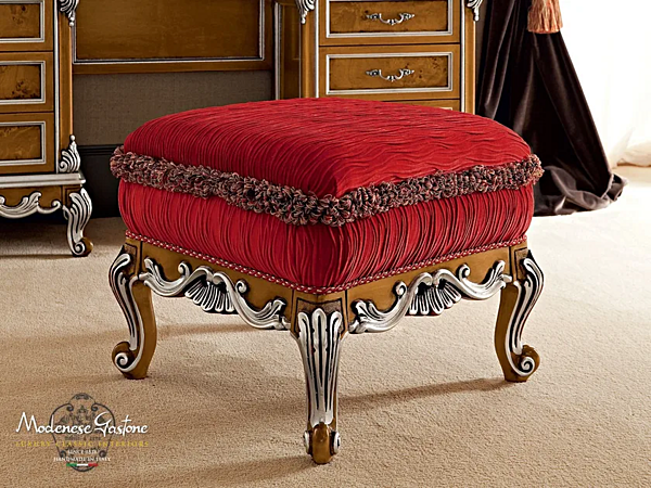 Polsterhocker aus Stoff Modenese Luxury Interiors 12516 Fabrik MODENESE GASTONE aus Italien. Foto №1