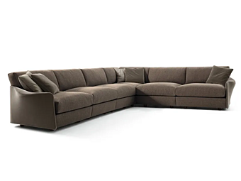 Ecksofa aus Stoff mit weicher Rückenlehne GIORGETTI Fabula