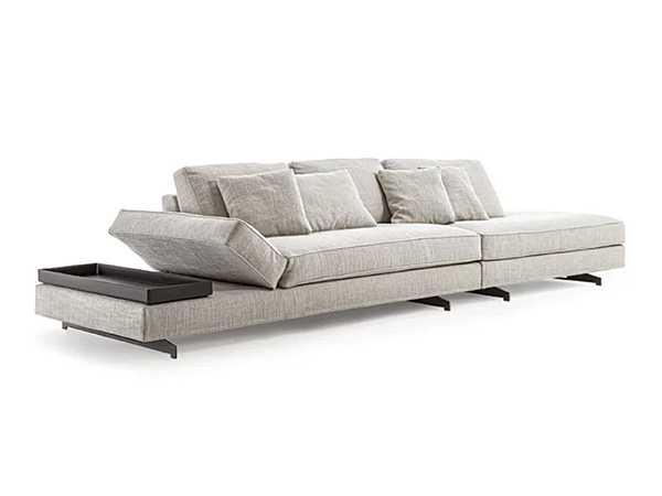 Ecksofa aus Stoff mit abnehmbarem Bezug Davis Flat Frigerio Fabrik Frigerio aus Italien. Foto №2