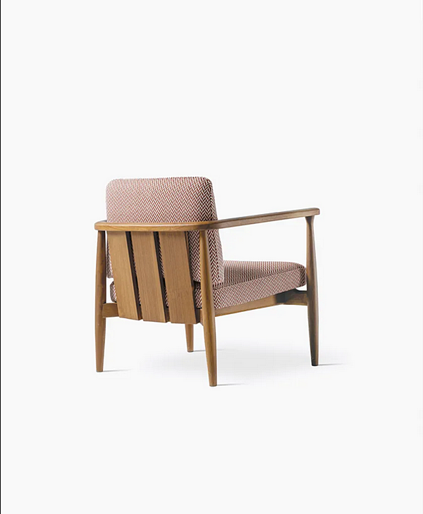 Sessel mit Armlehnen aus Iroko und Stoff CASAMILANO ARNE Fabrik CASAMILANO aus Italien. Foto №3