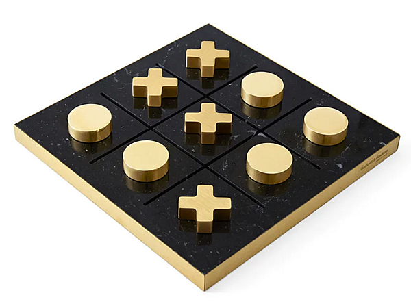 Marmor und Messing Tischspiel Tic Tac Toe Gallotti&Radice Fabrik Gallotti & Radice aus Italien. Foto №1