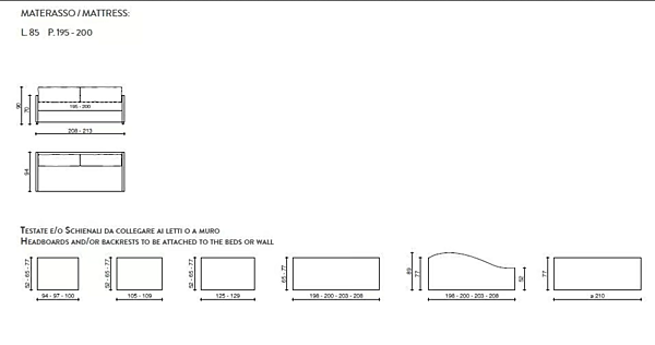 Zweisitzer Schlafsofa aus Stoff Brio Duomo Design Fabrik Duomo Design aus Italien. Foto №16