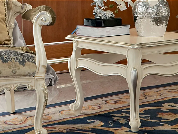 Niedriger quadratischer Couchtisch aus Holz Modenese Luxury Interiors 13664 Fabrik MODENESE GASTONE aus Italien. Foto №1