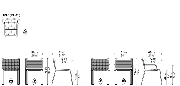 Stuhl mit gepolsterter Rückenlehne Kristalia Chair Rest Fabrik Kristalia aus Italien. Foto №19