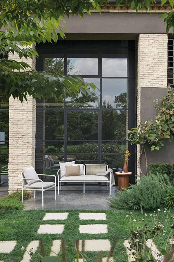 Zweisitzer Aluminium Gartensofa Air Atmosphera Fabrik ATMOSPHERA aus Italien. Foto №7