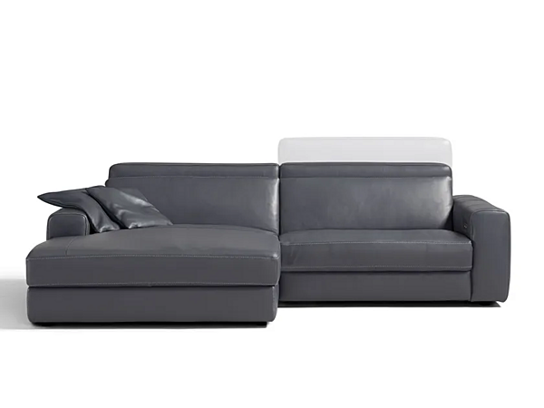 Modulares Ledersofa mit Chaiselongue Darlene Egoitaliano Fabrik Egoitaliano aus Italien. Foto №2