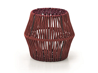 Runder Gartenpouf aus Stoff Ziggy Saba