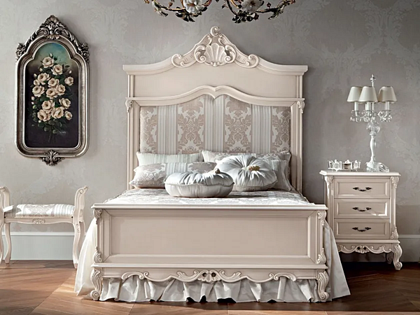 Vollbett mit gepolstertem Kopfteil Modenese Luxury Interiors 12204 Fabrik MODENESE GASTONE aus Italien. Foto №1