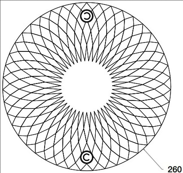 Runder Teppich aus Stoff mit geometrischen Formen in Blau Moon CPRN HOMOOD B146, B147 Fabrik CPRN HOMOOD aus Italien. Foto №6