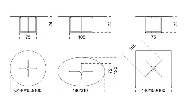Runder Tisch aus Glas und Edelstahl Gallotti&Radice Raj 4 Fabrik Gallotti & Radice aus Italien. Foto №4