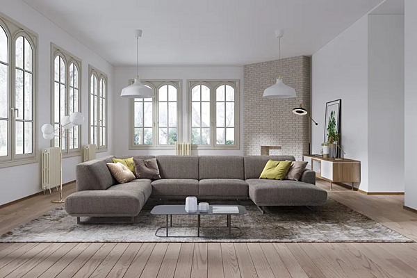 Ecksofa mit Chaiselongue aus Primula-Stoff Marinelli Home M1182 Fabrik Marinelli Home aus Italien. Foto №4