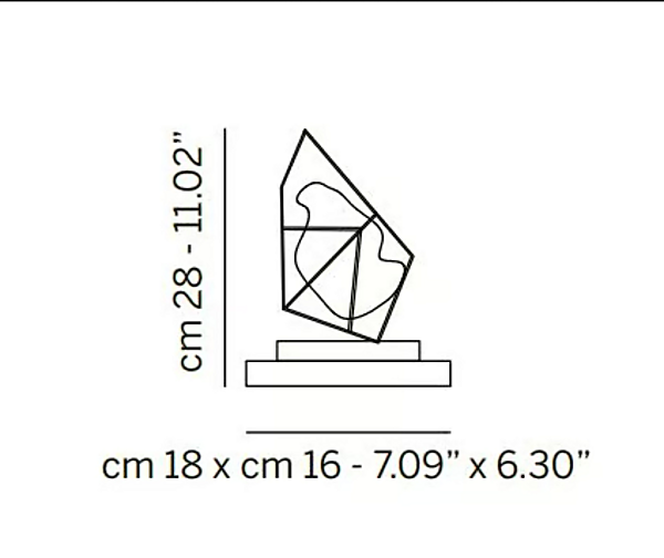 Tischlampe aus Kristall und Metall Euroluce Lampadari Cryrock Fabrik EUROLUCE LAMPADARi aus Italien. Foto №3