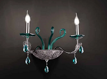 Wandleuchte aus Kristall mit Swarovski-Kristallen und Makramee Euroluce Lampadari A2