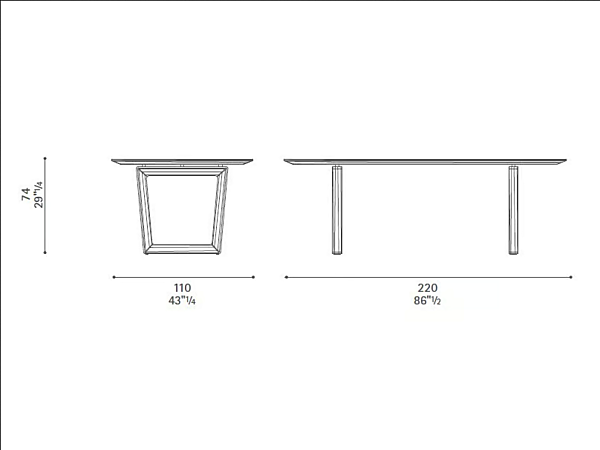 Rechteckiger Esstisch aus Massivholz Bolero POLTRONA FRAU Fabrik POLTRONA FRAU aus Italien. Foto №13