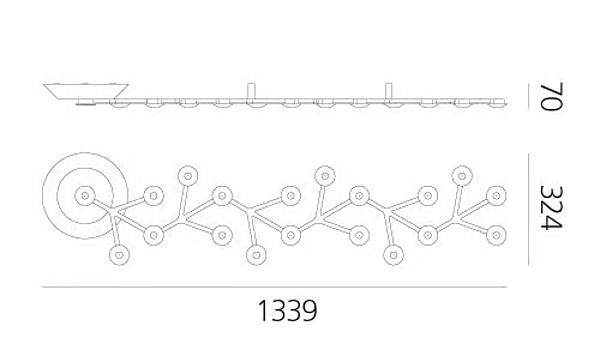 Modulare Deckenleuchte aus LED Artemide LED Net Line 1596050APP Fabrik Artemide aus Italien. Foto №4