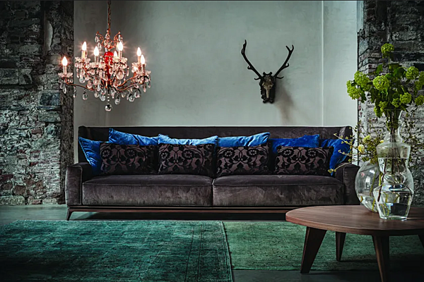 Dreisitziges Sofa aus Leder oder Stoff VIBIEFFE 430 Opera Fabrik VIBIEFFE aus Italien. Foto №2