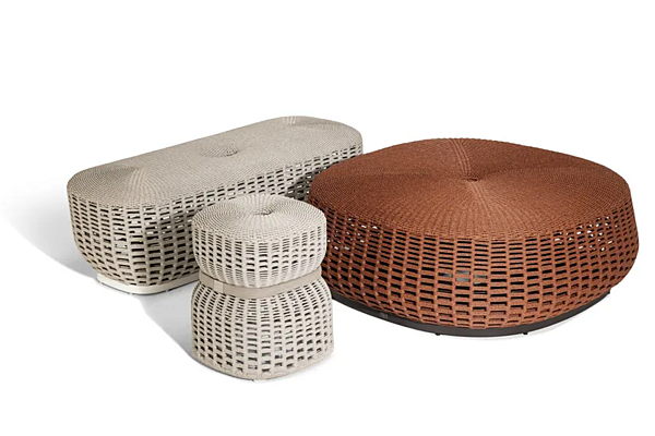 Garten Pouf aus nautischem Seil POLTRONA FRAU Lepli Outdoor Fabrik POLTRONA FRAU aus Italien. Foto №19