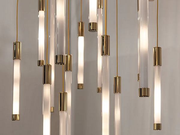 LED Hängelampe aus Glas mit Flux Helixes Design Haberdashery Fabrik HABERDASHERY aus Italien. Foto №3