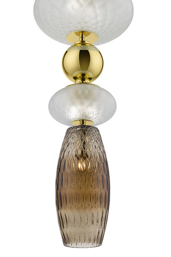 Pendelleuchte aus Borosilikatglas mit LED und satinierter Oberfläche Harmony Big Euroluce Lampadari Fabrik EUROLUCE LAMPADARi aus Italien. Foto №2