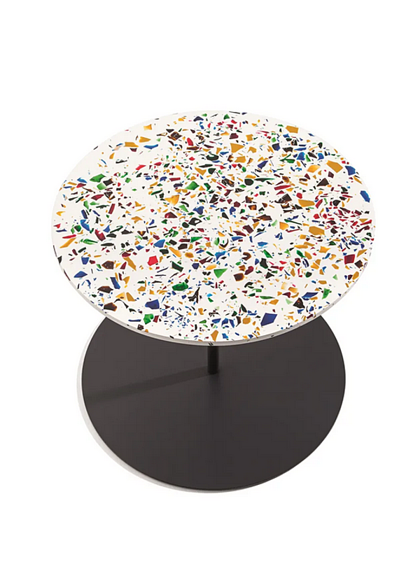 Runder Couchtisch mit abnehmbarer Platte aus Terrazzo Cappellini Gong GG_1T Fabrik Cappellini aus Italien. Foto №2