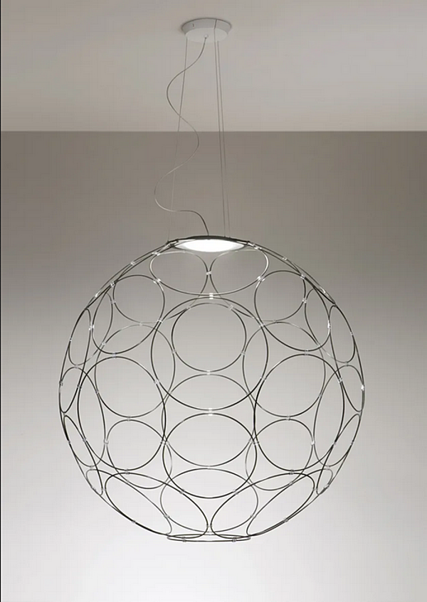 LED Pendelleuchte aus Stahl Fabbian Giro Fabrik Fabbian aus Italien. Foto №6