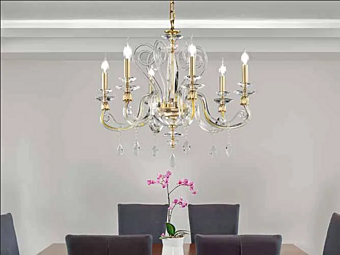Kristallleuchter mit Swarovski-Kristallen Aurora L6 Euroluce Lampadari