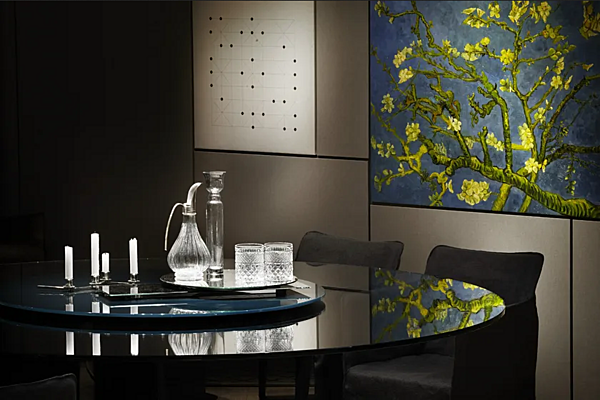 Runder Glastisch mit Lazy Susan Gallotti&Radice YOL Fabrik Gallotti & Radice aus Italien. Foto №2