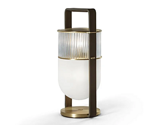 Tischlampe aus Metall mit Stoffschirm POLTRONA FRAU XI