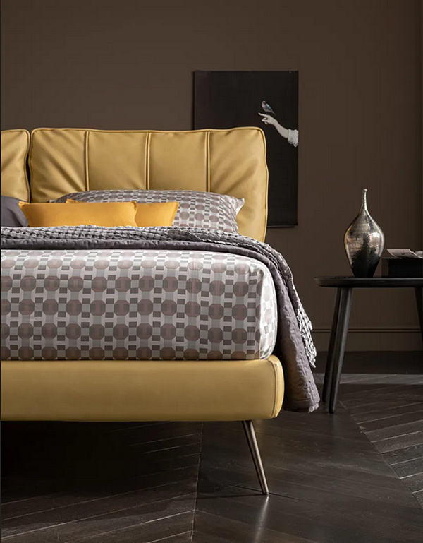 Doppelbett mit gepolsterter Rückenlehne aus Stoff Altrenotti Salina Fabrik Altrenotti aus Italien. Foto №4