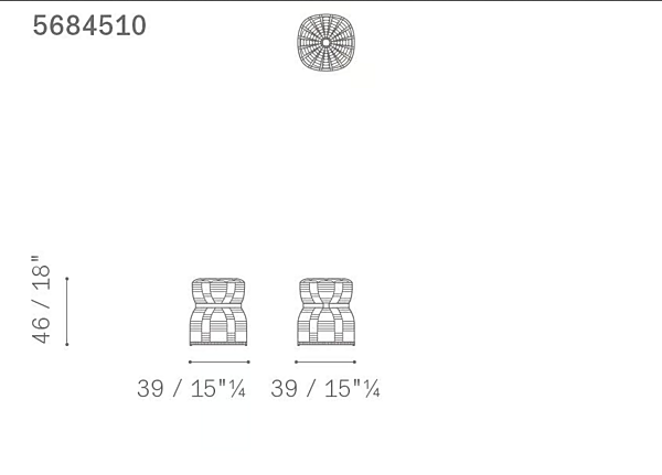 Garten Pouf aus nautischem Seil POLTRONA FRAU Lepli Outdoor Fabrik POLTRONA FRAU aus Italien. Foto №21