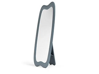 Steh- oder Wandspiegel mit Lederrahmen Squash POLTRONA FRAU