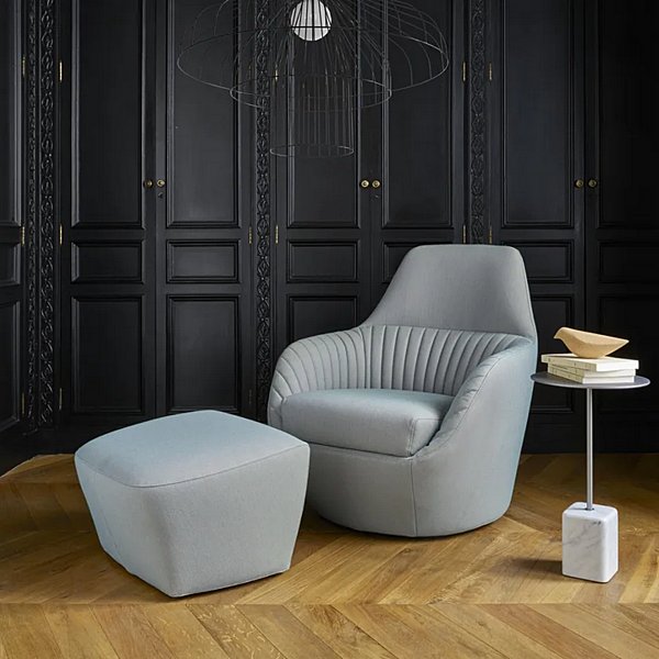 Drehbares Polsterarmchair mit Armlehnen aus Stoff LIGNE ROSET AMEDEE 18210205 Fabrik LIGNE ROSET aus Italien. Foto №3