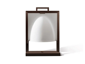 Tischlampe aus Holz und Glas GIORGETTI Nao 45500