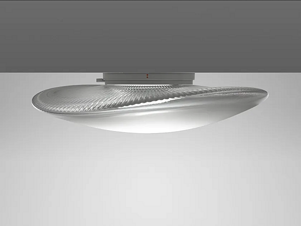 Deckenlampe aus geblasenem Glas mit LED Fabbian Loop Fabrik Fabbian aus Italien. Foto №5
