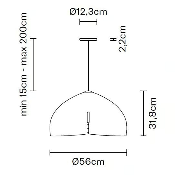 Aluminium Pendelleuchte Oru F25 A03 Fabbian F25 A03 Fabrik Fabbian aus Italien. Foto №8