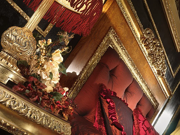 Doppelbett mit gepolsterter Rückenlehne A.R. Arredamenti Royal 771 Fabrik A.R.ARREDAMENTI SRL aus Italien. Foto №3