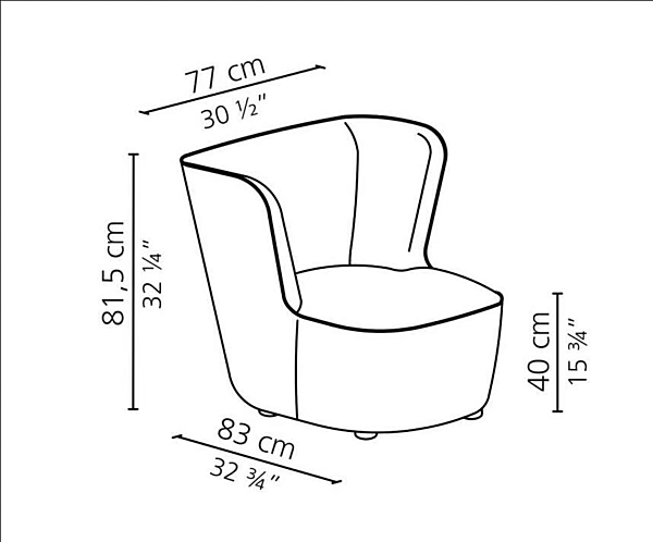 Stoffarmstuhl mit abnehmbarem Bezug BABY ROYALE CASAMILANO Fabrik CASAMILANO aus Italien. Foto №3