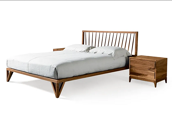 Holzbett mit gepolstertem Kopfteil Leggiadro P 120 DALE Fabrik DALE aus Italien. Foto №2