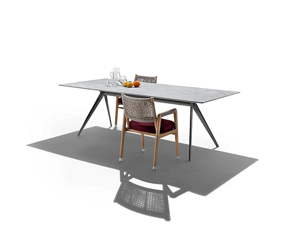 Rechteckiger Steintisch Zefiro Outdoor FLEXFORM Fabrik FLEXFORM aus Italien. Foto №2