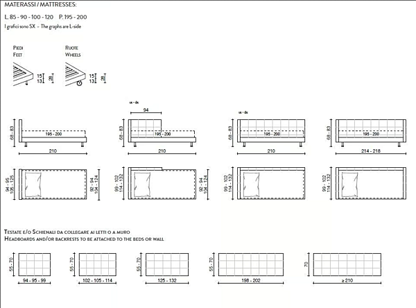 Zweisitzer Stoffsofa mit Bettfunktion Mono Duomo Design Fabrik Duomo Design aus Italien. Foto №12