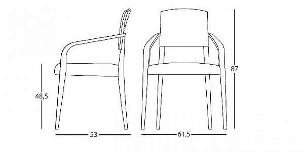 Montbel Stuhl 00822 Fabrik MONTBEL aus Italien. Foto №2