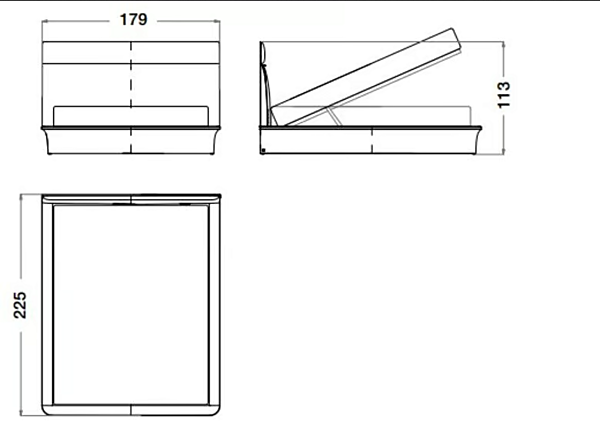 Lederbett mit Stauraum und gepolstertem Kopfteil Starlight CPRN HOMOOD ST703/B, ST704/B, ST705/B Fabrik CPRN HOMOOD aus Italien. Foto №4