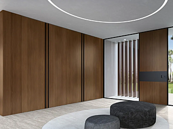 Faltende Holztür Noce BARAUSSE Fabrik BARAUSSE aus Italien