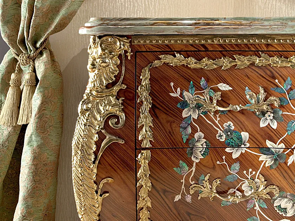 Barocke Holzkommode mit Schubladen Modenese Luxury Interiors 13604 Fabrik MODENESE GASTONE aus Italien. Foto №3